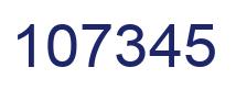 Number 107345 blue image