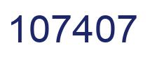Number 107407 blue image
