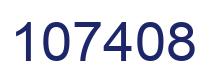 Number 107408 blue image
