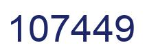 Number 107449 blue image