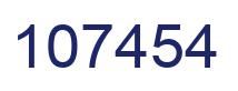 Number 107454 blue image