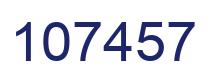 Number 107457 blue image