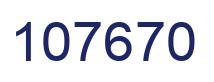 Number 107670 blue image