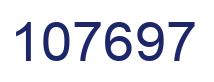Number 107697 blue image