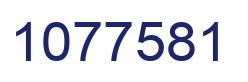Number 1077581 blue image