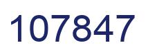 Number 107847 blue image