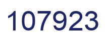 Number 107923 blue image