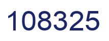 Number 108325 blue image