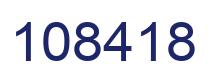 Number 108418 blue image