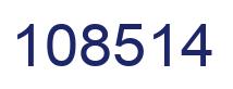 Number 108514 blue image