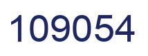 Number 109054 blue image
