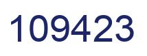 Número 109423 imagen azul
