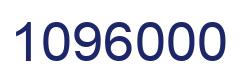 Number 1096000 blue image