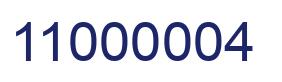 Número 11000004 imagen azul