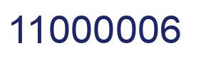 Number 11000006 blue image