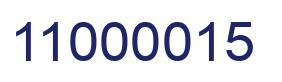 Number 11000015 blue image
