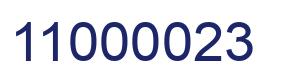 Number 11000023 blue image