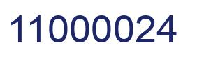 Number 11000024 blue image