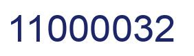 Número 11000032 imagen azul
