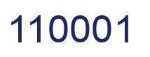 Number 110001 blue image