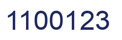 Number 1100123 blue image