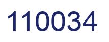 Number 110034 blue image
