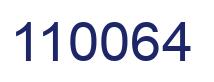 Number 110064 blue image