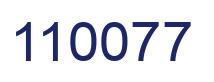Number 110077 blue image