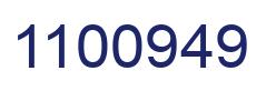 Number 1100949 blue image