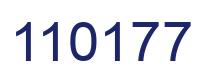 Number 110177 blue image