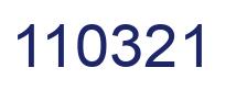 Number 110321 blue image
