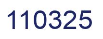 Number 110325 blue image