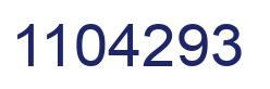 Number 1104293 blue image