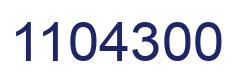 Número 1104300 imagen azul