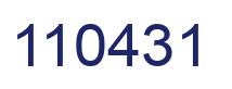 Number 110431 blue image