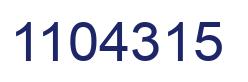 Number 1104315 blue image