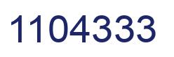 Number 1104333 blue image