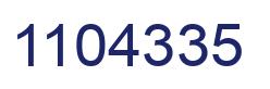 Number 1104335 blue image