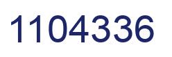 Number 1104336 blue image