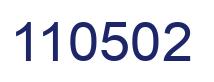 Number 110502 blue image