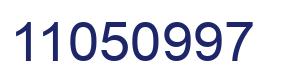 Number 11050997 blue image