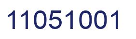 Number 11051001 blue image