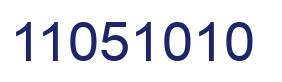 Number 11051010 blue image