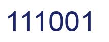 Number 111001 blue image