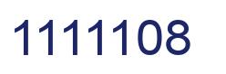 Number 1111108 blue image