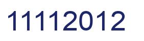 Number 11112012 blue image