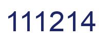 Number 111214 blue image