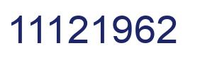 Number 11121962 blue image