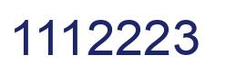 Number 1112223 blue image