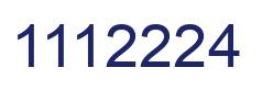 Number 1112224 blue image